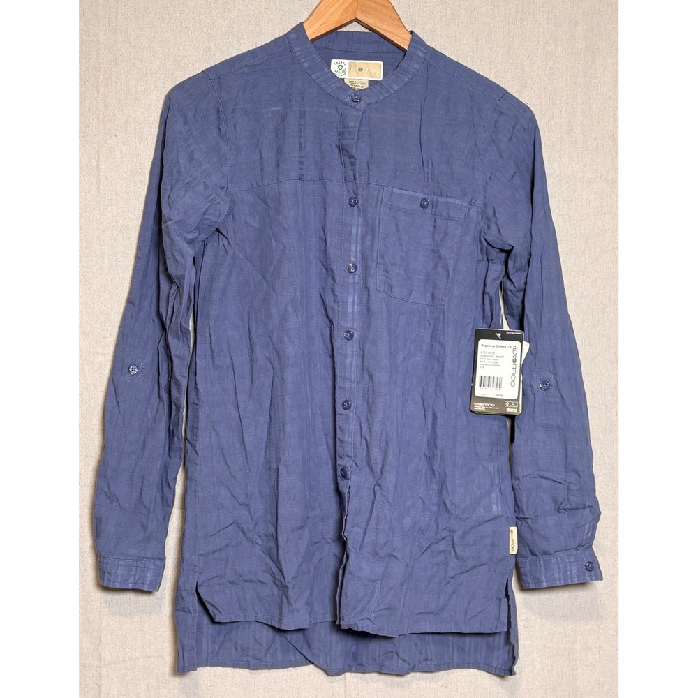 ExOfficio Collette Shirt Womens XS Blue Heron Long Sleeve